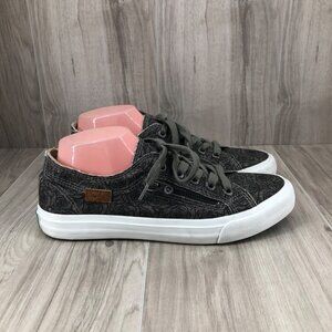 Blowfish Sneakers Womens 10M Malibu Maggi Gray Taupe Lace Up Shoes